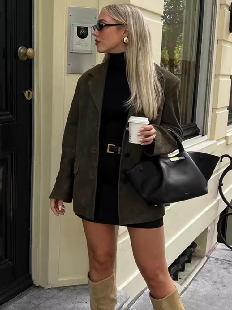 Dames blazer met gestructureerd ontwerp | Casual