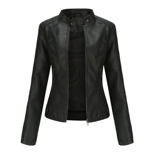 Chaqueta biker para mujer | Cuello subido