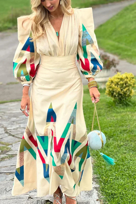 Vestido maxi de verano de mujer | estampado